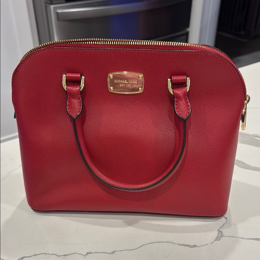 Michael Kors Red Leather Women's Bag